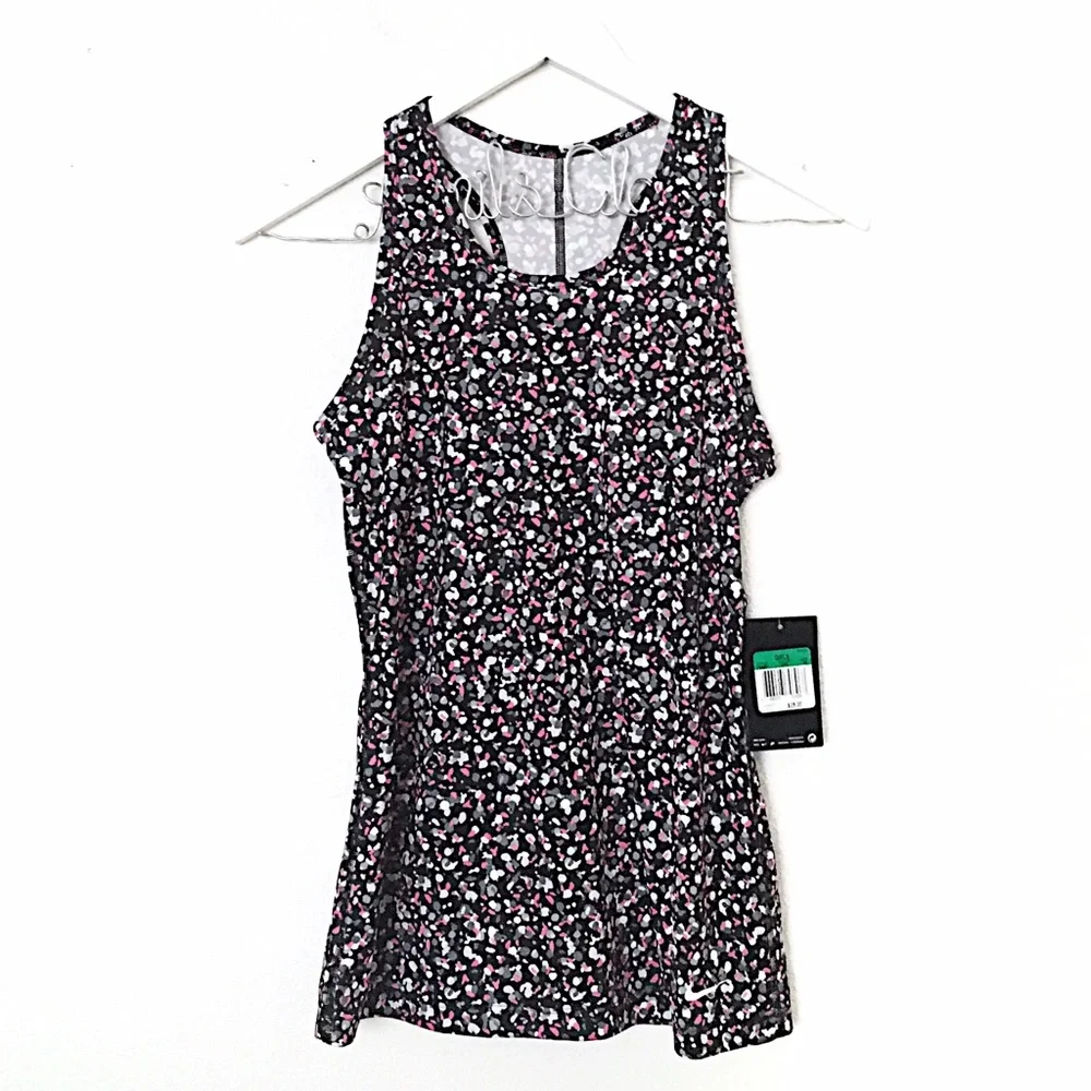 Nike Black Dotted Workout Tank Top